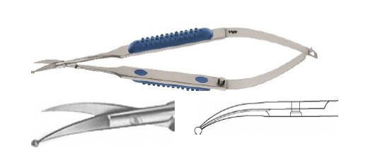 МЮЛЛЕР МІКРО-НОЖИЦІ ВИГНУТ. Г/Т 120MM